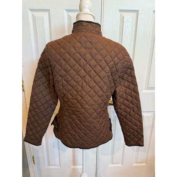 Eddie Bauer Goose Down Quilted Jacket Womens Medium Full Zip Pockets Lightweight - Picture 5 of 9